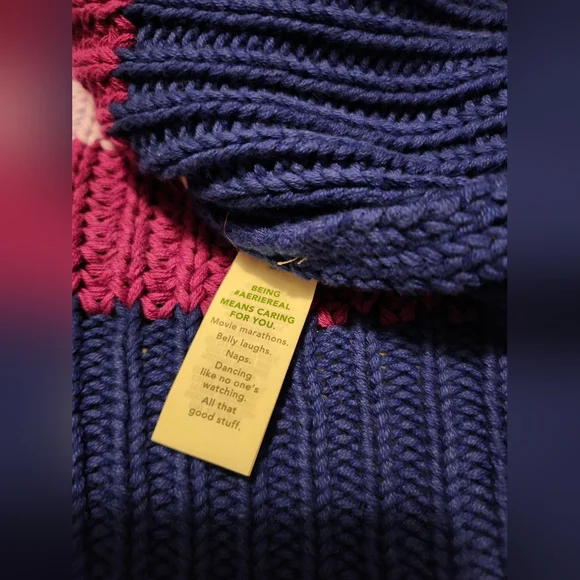 Aerie Multicolor Striped Cardigan Y2K stylish - Picture 4 of 5